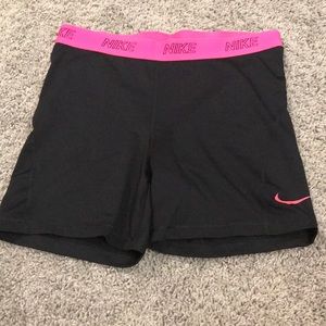 XL Nike Dry Fit Spandex Pink/black Active Shorts